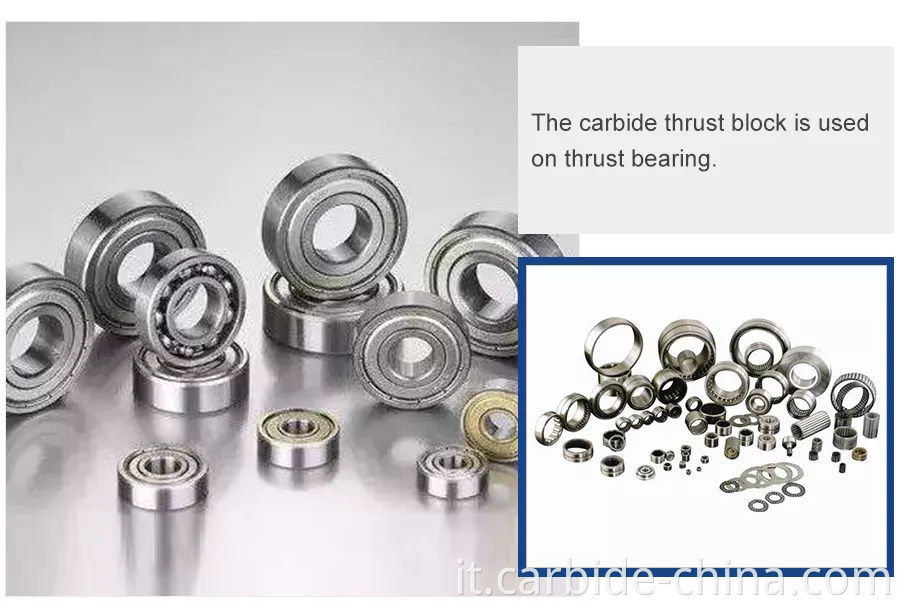 Applicazione del blocco di spinta in carburo application of carbide thrust block